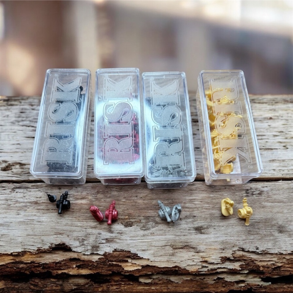 RISK Game Replacement Pieces Set - Black, Red, Silver, Gold